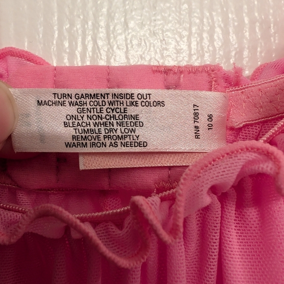 Vintage Y2K Victorias Secret Pink Babydoll Nighty Lingerie M Sabrina Carpenter - Picture 8 of 9